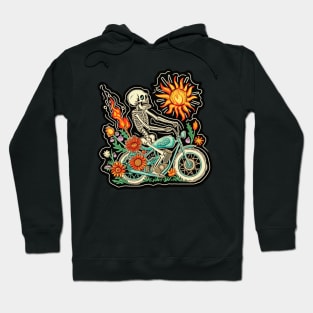 skeleton riding motobike Hoodie